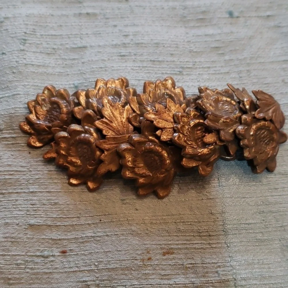 BRASS METAL Large‎ Vintage  Brooch